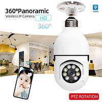 IP видеокамера 360 ° Панорамная WIFI камера в патрон Е27 Smart 3120S-DPXY, 2MP/ Поворотная беспроводная
