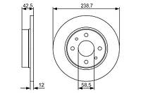 Тормозной диск LADA 1200-1500 / LADA 110 (2110) / ZAZ TAVRIA (1102) 1973-2013 г.