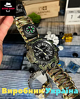 Мужские наручные часы спортивные Besta Military 7в1 часы тактические противоударные, часы для зсу sd324