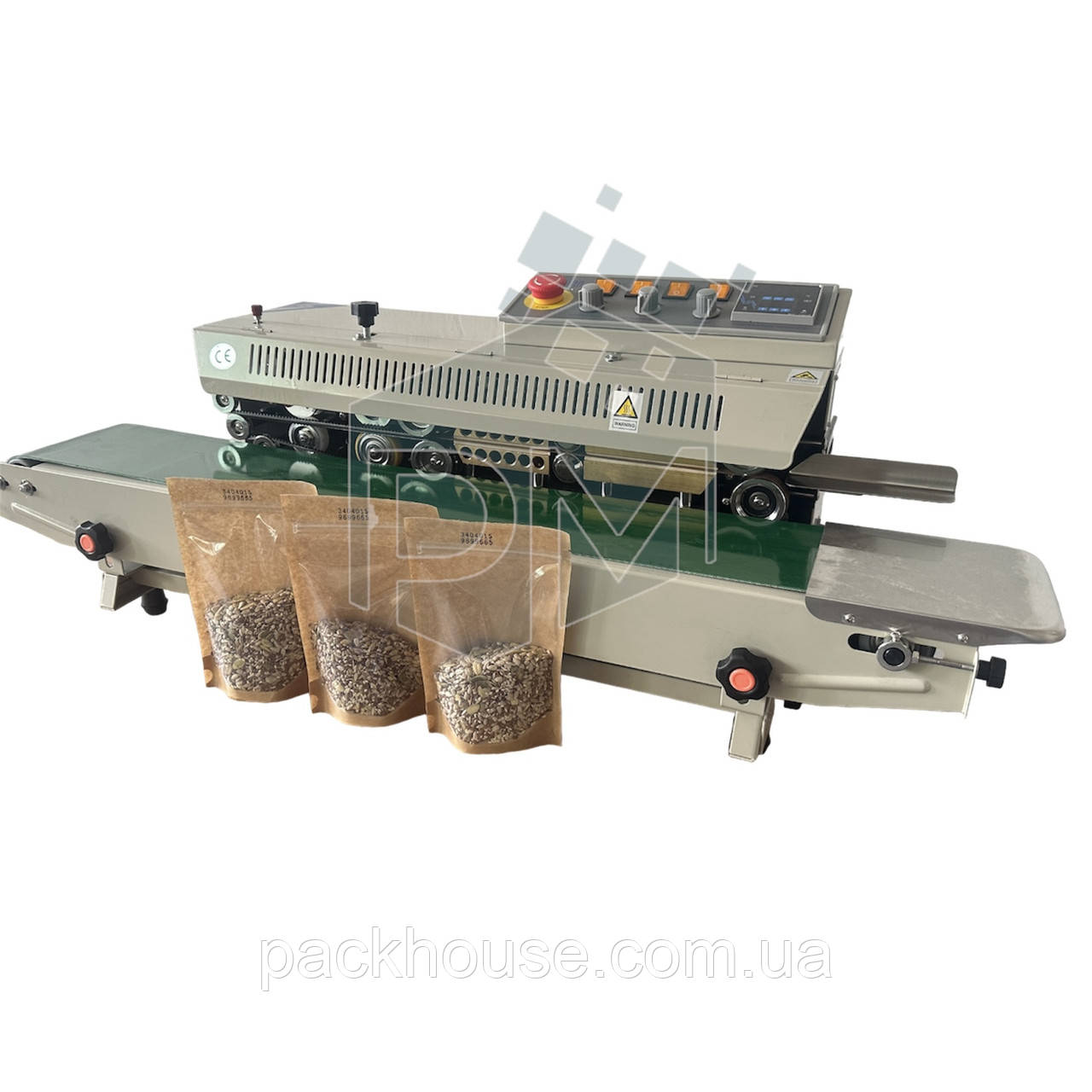 Конвеєрний запайщик пакетів FRBM-810l IRON Mesh Type + термодатер