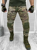 Брюки уставные армейские с наколенниками, военные летние штаны рипстоп, штаны мультикам прочные ag544