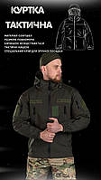 Тактична весняна куртка софтшел олива, військова демісезонна куртка softshell олива qp809