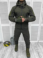 Костюм тактический soft shell olive, форма хаки армейская осенняя, костюм тактический утепленный sd324