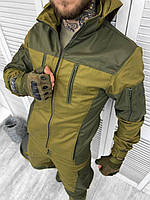 Військовий костюм гірка олива, тактична форма ЗСУ матеріал грета, гірка хакі посилення коліна лікті sd324 L