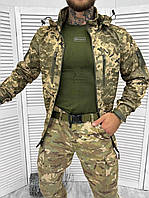 Куртка тактическая softshell пиксель, осенняя тактическая куртка, демисезонная куртка софтшелл зсу sd324