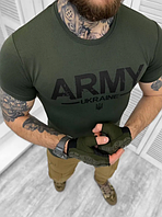 Футболка армейская зсу цвет хаки, тактическая футболка олива, военные футболки для зсу sd324