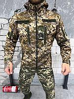 Куртка демисезонная пиксель, тактическая куртка пиксель зсу осенняя, военная куртка на флисе ЗСУ