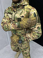 Тактическая форма мультикам осенняя, костюм тактический softshell, армейская камуфляжная форма флис as220