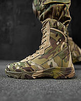 Зимові військові чоловічі берці мультикам, тактичні черевики армійські теплі, берці зимові зсу wq768