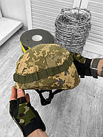 Чехол на армейскую каску, кавер для шлема МИЧ, кавер для каски зсу, кавер пиксель ткань рип-стоп ss302