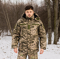 Зимовий військовий бушлат піксель, тактична армійська куртка зимова, куртка польова армійська kl520
