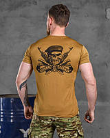 Тактическая футболка цвета койот с принтом, армейская футболка для военных футболка coolmax койот kf488