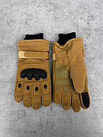 Зимові рукавички всу теплі, тактичні рукавички койот, армійські зимові рукавички сенсорні пальці cv712