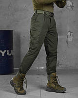 Демісезонні штани олива рипстоп, оливкові військові штани зсу, тактичні військові чоловічі штани fc092