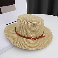 Женская летняя шляпа канотье с широкими полями шляпка панамка пляжная