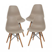 Кресло для кухни на ножках Bonro В-173 FULL KD коричневое (4 шт) 25-04 топ !