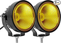 Желтые/янтарные светодиодные противотуманные фары 60 Вт. Подсветка для бездорожья