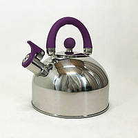 Чайник Unique со свистком UN-5302 2,5л. JD-991 Цвет: фиолетовый