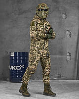 Тактическая армейская форма зсу, штурмовой костюм усиленный, демисезонная форма зсу пиксель oi753