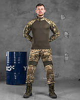 Штурмовой костюм пиксель с наколенниками, военная форма пиксель весна-лето, костюм пиксель зсу lm577