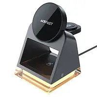 Беспроводное зарядное устройство Acefast E17 DESKTOP 3-IN-1 WIRELESS CHARGING HOLDER Black