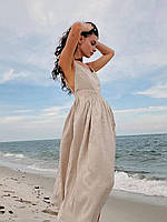 Платье женское из льна с открытой спиной Розміри - 42-46 універсал