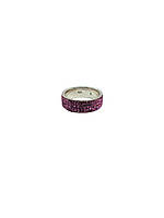 Кольцо на палец Jewelry серебро в розовых камнях Сваровски 17р (52мм) 14-1014