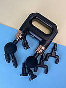 Портативний ручний подвійний масажер для м'язів Massage Gun Pro SL-821, чорний