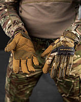 Армейские перчатки мультикам, защитные военные перчатки, военные перчатки multicam, перчатки штурмовые зсу