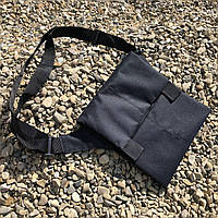 Сумка планшетка мужская | Мужская сумка-слинг тактическая плечевая | Мужская сумка KY-669 черная тканевая