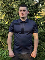 Тактична футболка поло днснс, футболка coolmax дснс із липучками під шеврон, потовідвідна футболка jc761