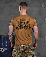 Футболка военная цвет койот, тактическая футболка зсу койот армейская с принтом, футболку зсу jc761