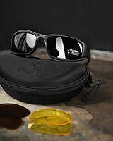 Армейские баллистические очки 4 сменных линзи, тактические военные очки Daisy polarized x7 с чехлом kl770