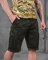 Шорти карго камуфляж рипстоп, армійські шорти тактичні мультикам із кишенями, польові шорти зсу cg963