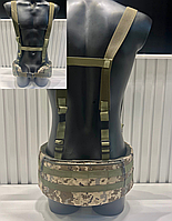 Тактический РПС пиксель, разгрузочный пояс военный, армейский пояс рпс с карманом под балистический пакет