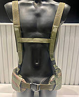 Разгрузочный пояс военный с карманом под балистику, ременно-плечевая система рпс мультикам кордура pl114
