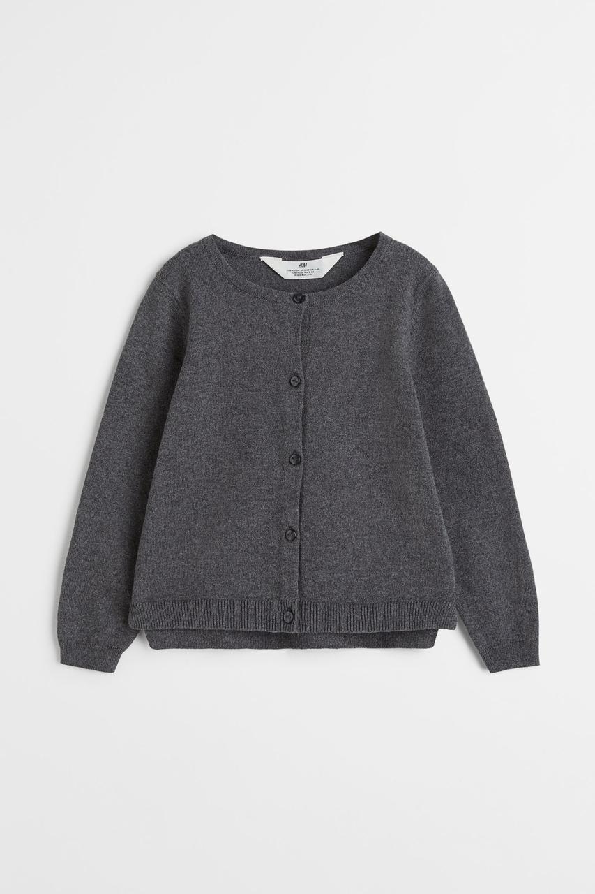 Кардиган для дівчинки темно-сірий  H&M 98/104, 110/116,  146/152см