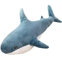 Мягкая плюшевая игрушка Акула для ребенка OPT-TOP Серая 140см (2030495837) ig