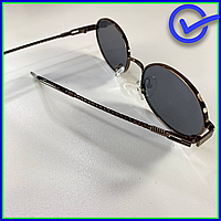 Овальные темные очки от солнца для мужчины модные, красивые трендовые солнцезащитные очки для стиля