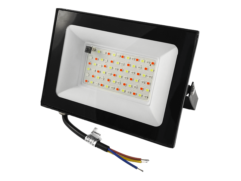 RGB Прожектор світлодіодний 50W з пультомт IP65 чорний LEMANSO