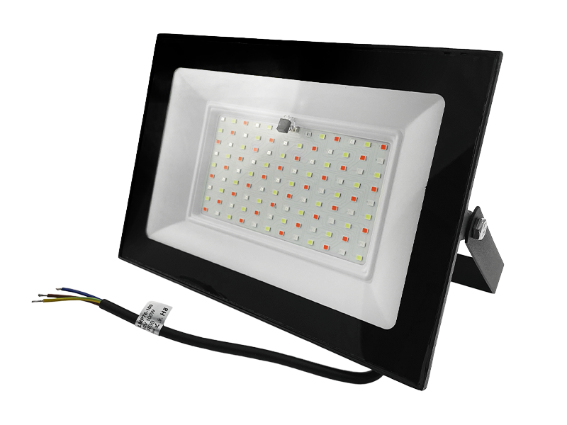 RGB Прожектор світлодіодний 100W з пультом IP65 чорний LEMANSO