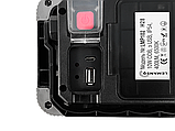 Прожектор світлодіодний 10W COB 400Lm 6500K IP54 сіро-чорний з мікро USB + кнопка LEMANSO, фото 6