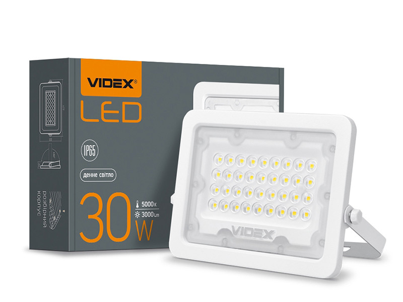 Прожектор світлодіодний 30W 5000K 220V IP65 VL-F2e-305W VIDEX