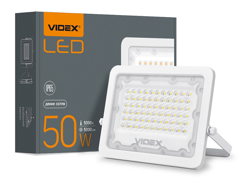 Прожектор світлодіодний 50W 5000K 220V IP65 VL-F2e-505W VIDEX