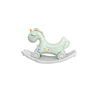 Детская лошадка качалка BabyPlayPen Унисекс Музыкальная 1348446615 Зеленый DH, код: 7433616