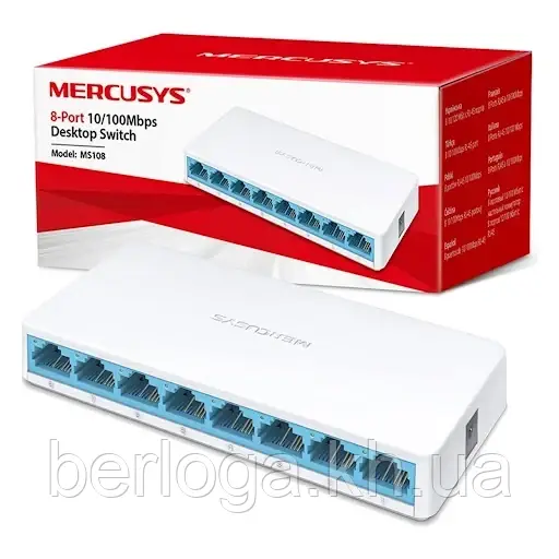 Комутатор некерований Mercusys MS108