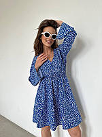 Платье женское летнее Модное платье Женское летнее платье в цветочный принт Базовое легкое платье P&T.