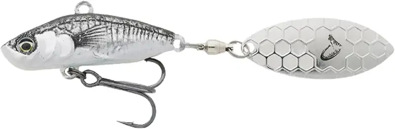 Тейл-спіннер Savage Gear 3D Sticklebait Tailspin 73mm 13.0 g Black Silver