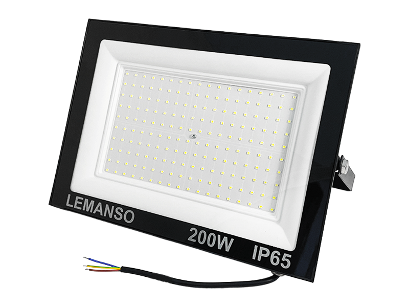 Прожектор світлодіодний 200W 6500K IP65 12000LM чорний LEMANSO "Посейдон"