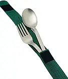 Набір столових приладів Snow Peak SCT-002 Titanium Fork & Spoon Set ложка і виделка, фото 3